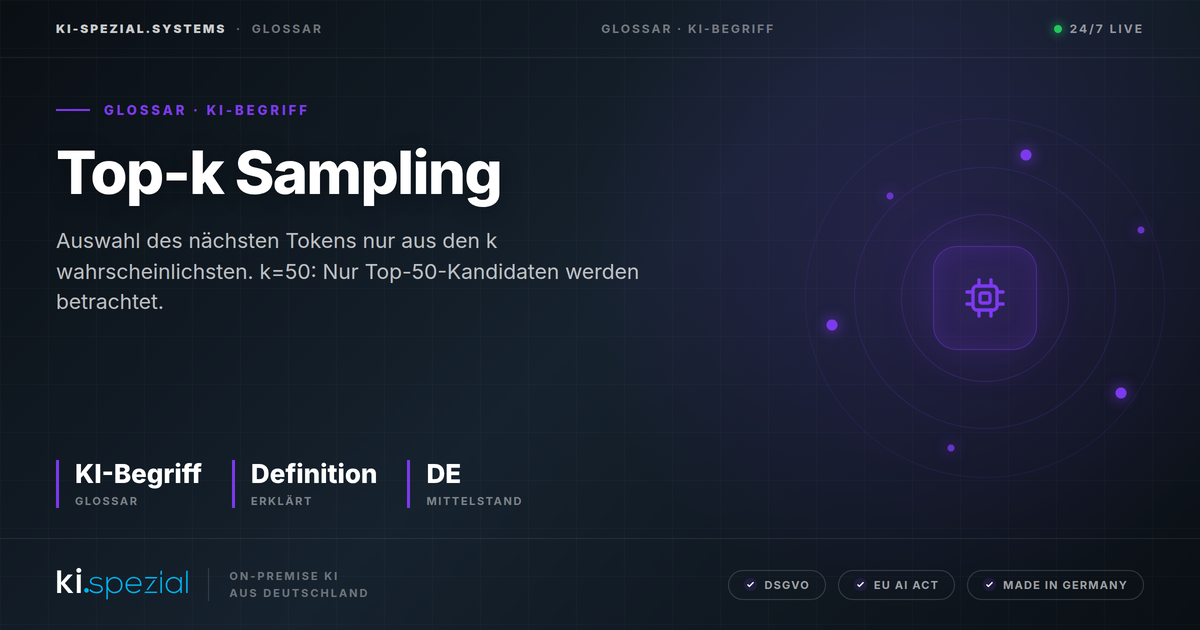 Top K Sampling Decoder Top-k Sampling - KI-Begriff erklärt | ki-spezial